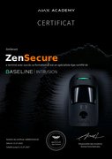 Certificat Ajax Systems : Baseline, obtenu par ZenSecure