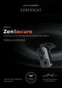 Certificat Ajax Systems : Vidéosurveillance, obtenu par ZenSecure